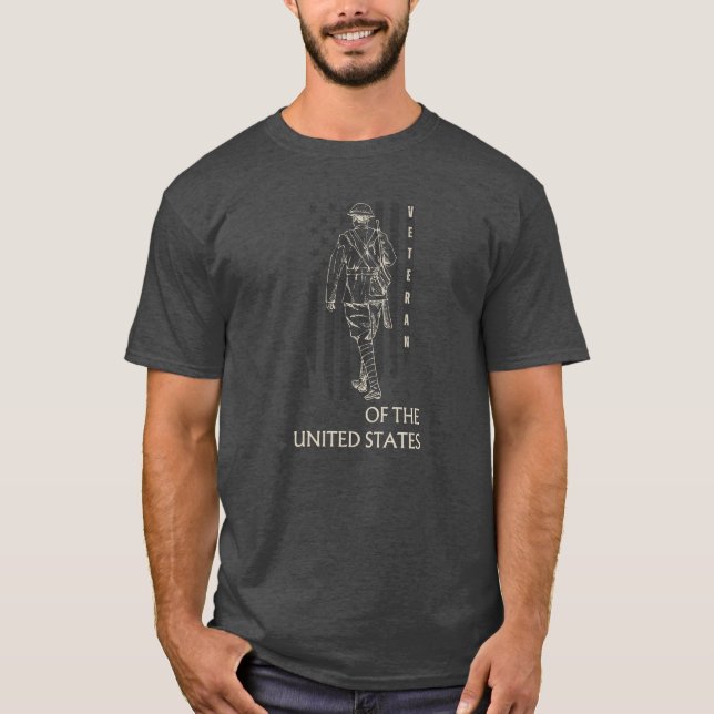 Camiseta Veterano Dos Estados Unidos (Frente)
