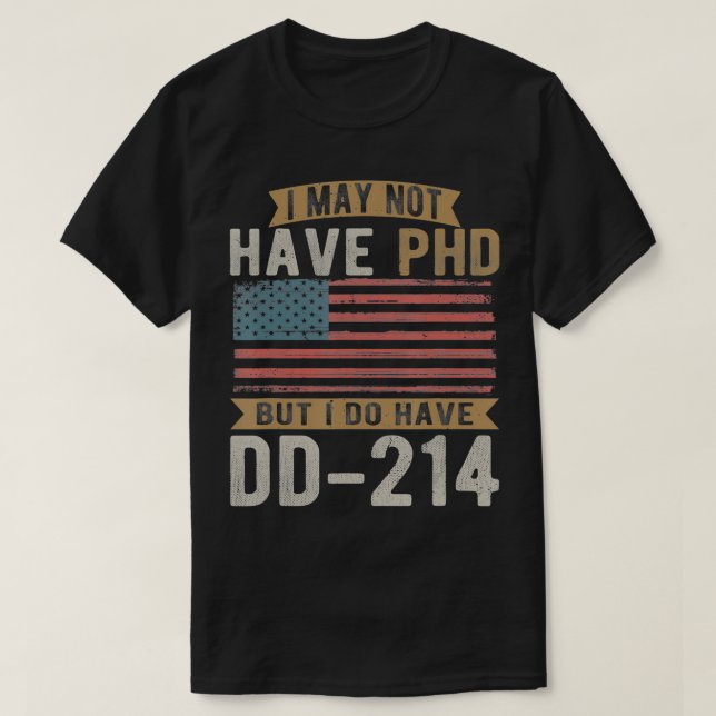Camiseta Veterano dos EUA, DD-214, Exército Engraçado, Vete (Frente do Design)