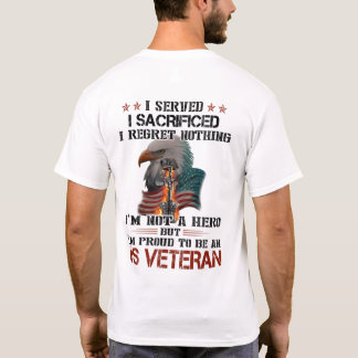 Camiseta Veterano dos EUA, Eu Servi Eu Sacrifiquei