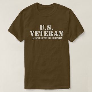Camiseta Veterano dos EUA Serviu com Honra