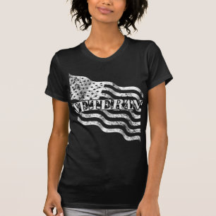Camiseta Veterano dos EUA - vintage branco
