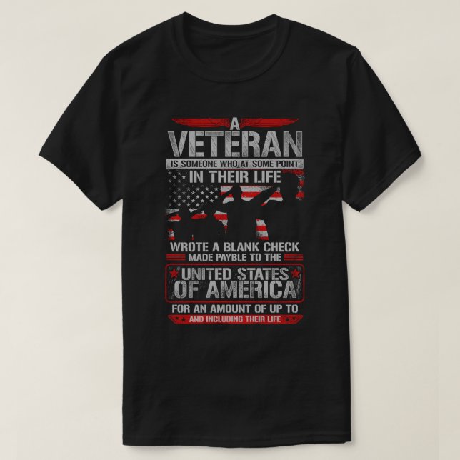 Camiseta Veterano é alguém que em algum momento em seu Li (Frente do Design)