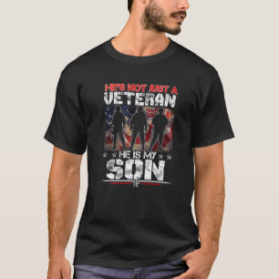 Camiseta Veterano Ele É Meu Filho Vestígios De Bandeira A