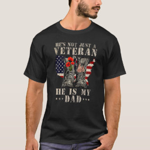 Camiseta Veterano Familiar Militar Apoia Meu Pai Veterano C