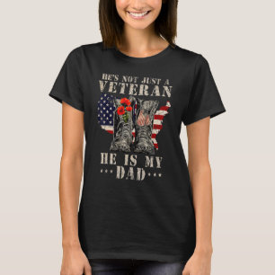 Camiseta Veterano Familiar Militar Apoia Meu Pai Veterano C