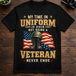 Camiseta Veterano MEU TEMPO DE FARDAMENTO ACABOU