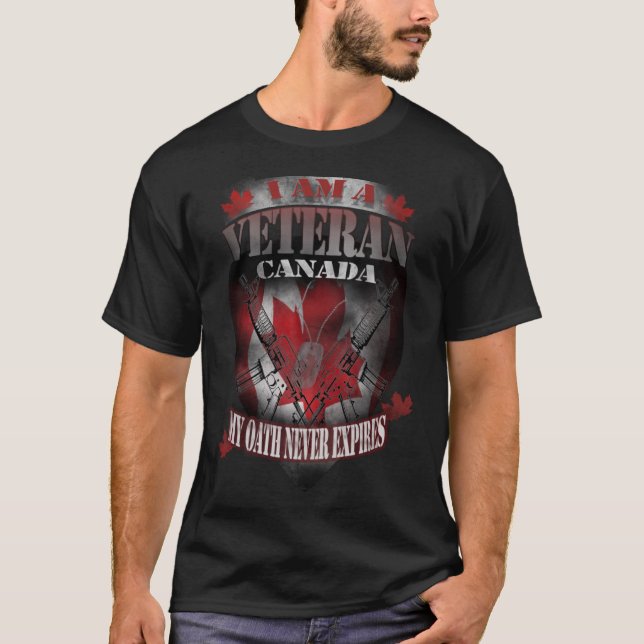 Camiseta Veterano Militar Canadense My Oath (Frente)