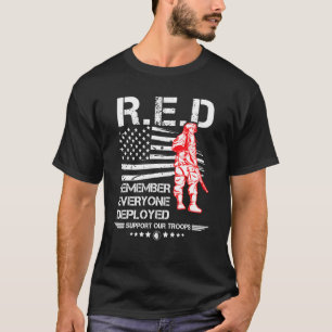 Camiseta Veterano Militar de Sexta-Feira Vermelha Lembra-se