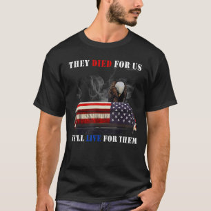 Camiseta Veterano Morreram Por Nós Vivemos Por Eles.