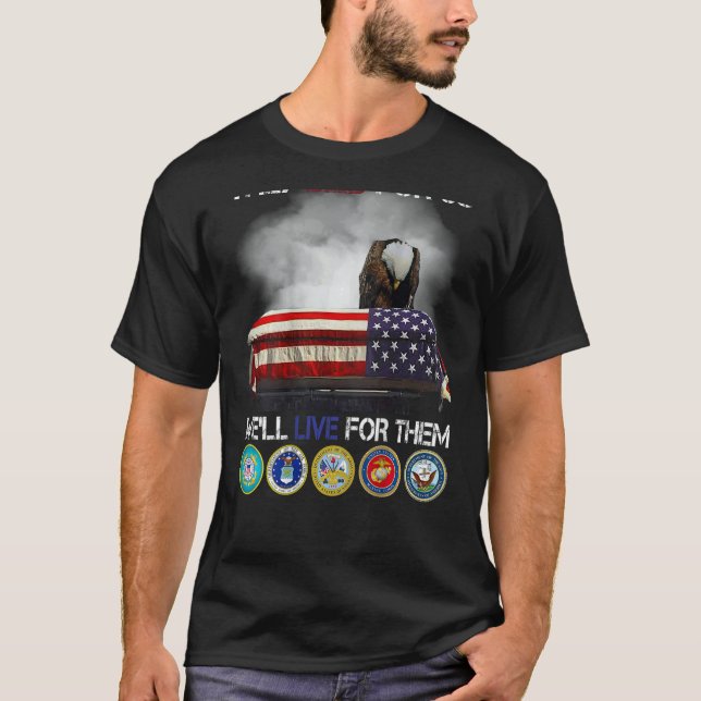 Camiseta Veterano Morreram Por Nós Vivemos Por Eles. (Frente)