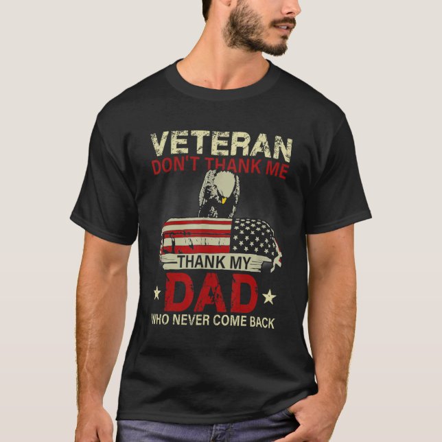 Camiseta Veterano Não me Obrigado Obrigado meu marido que n (Frente)