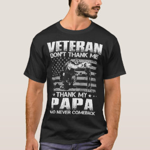 Camiseta Veterano não me Obrigado Obrigado meu PAPA que nun