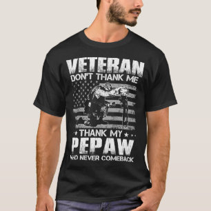 Camiseta Veterano não me Obrigado Obrigado meu PEPAW que nu