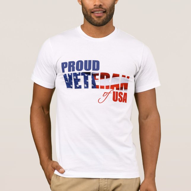 Camiseta Veterano orgulhoso dos EUA (Frente)