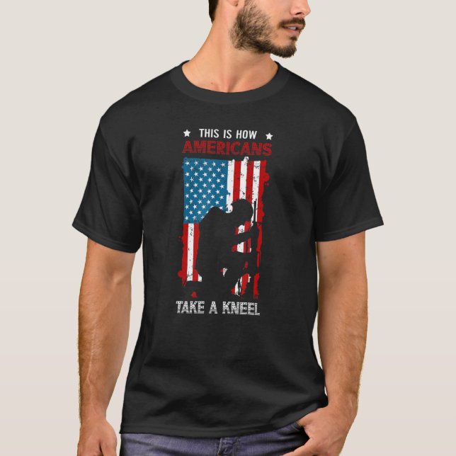 Camiseta Veterano Patriótico É Assim Que Os Americanos (Frente)