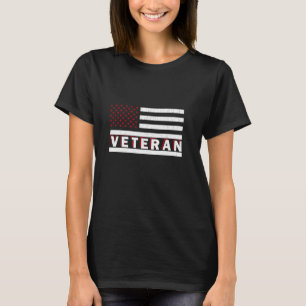 Camiseta Veterano Patriótico Exército Americano Bandeira Am