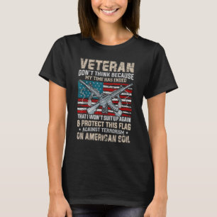 Camiseta Veterano Proteja Este Sinalizador Contra