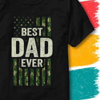 Camiseta Veterano Soldado Pai Militar Camuflagem Melhor Pai