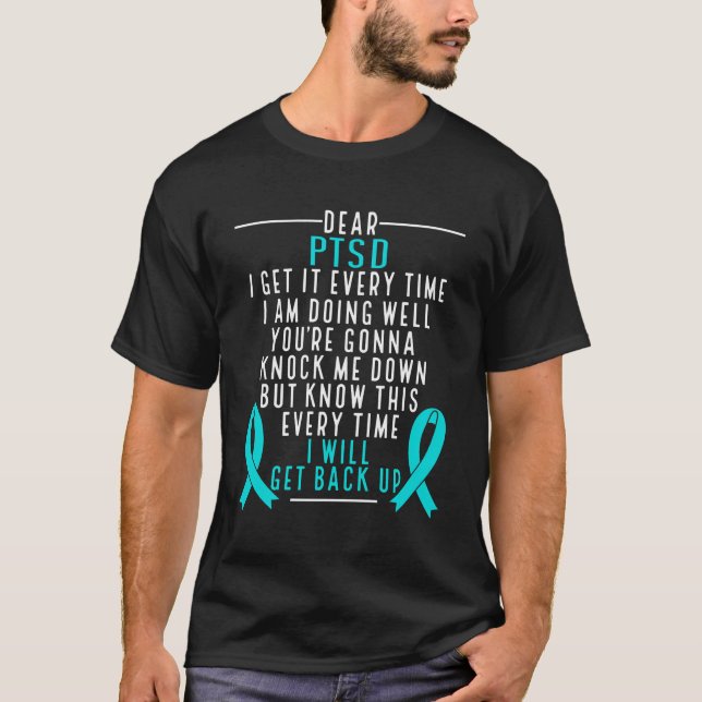 Camiseta Veterano Soldier Warrior Eu Vou Voltar Para Ptsd A (Frente)