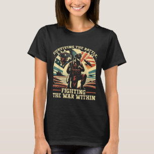 Camiseta Veterano Suicídio Consciência Mental Saúde Militar