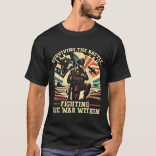 Camiseta Veterano Suicídio Consciência Mental Saúde Militar