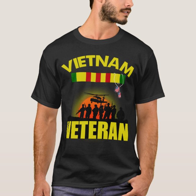 Camiseta Veterano Vietnã em Memória do Veterano Vietnã (Frente)