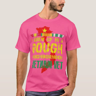 Camiseta Veterano Vietnã, eu cresci em uma vizinhança ásper