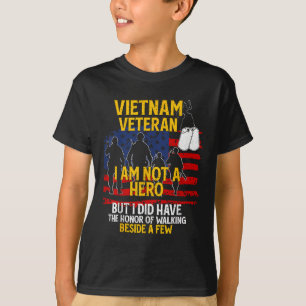 Camiseta Veterano Vietnã, Eu Não Sou Herói, Veterano