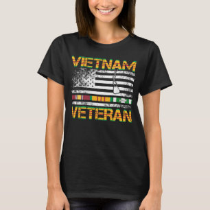 Camiseta Veterano Vietnã, EUA, bandeira Presente na Guerra