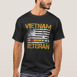 Camiseta Veterano Vietnã, EUA, bandeira Presente na Guerra