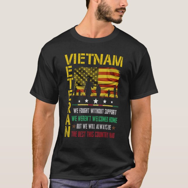 Camiseta Veterano Vietnã, Nós Lutamos Sem Apoio Nós Fomos (Frente)