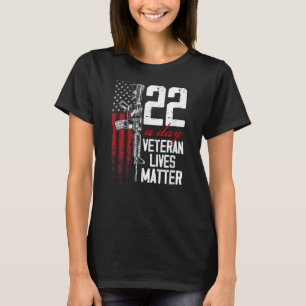 Camiseta Veterano Vive Consciência Suicida Ptsd Veteran 22 
