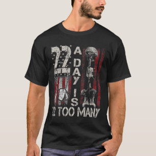 Camiseta Veterano Vive Consciência Suicida Ptsd Veteran 22