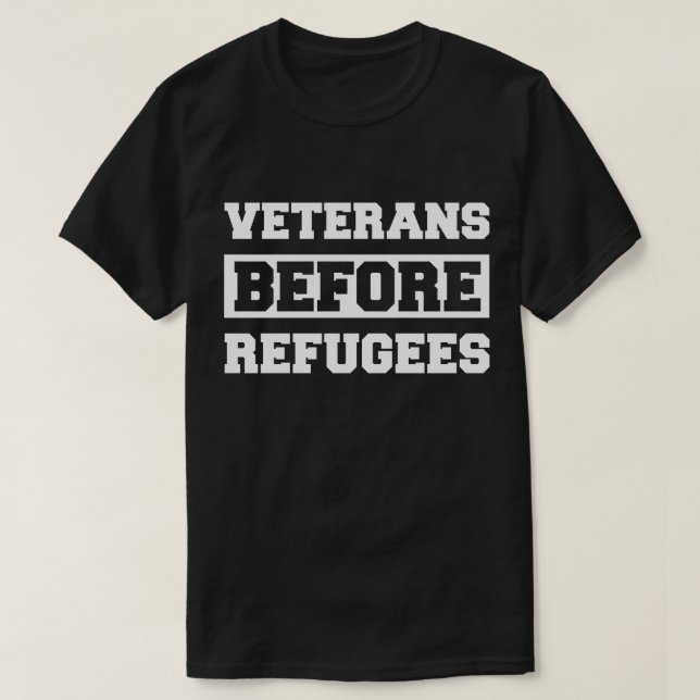 Camiseta Veteranos Antes de Refugiados (Frente do Design)