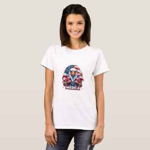 Camiseta Veteranos Bandeira Americana Merica Águia Patrióti