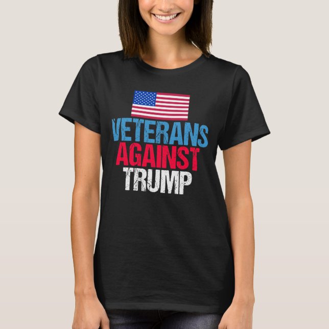 Camiseta Veteranos Contra Bandeira Americana (Frente)