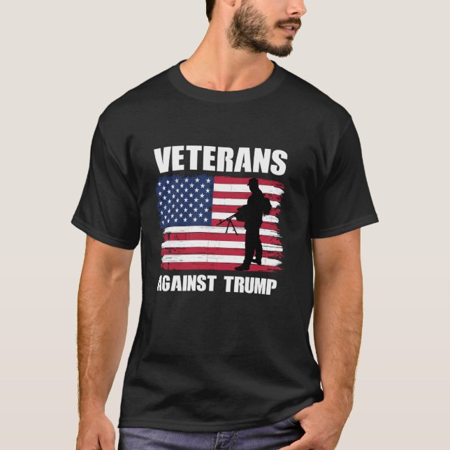 Camiseta Veteranos Contra Bandeira Militar Vet Americana Tr (Frente)