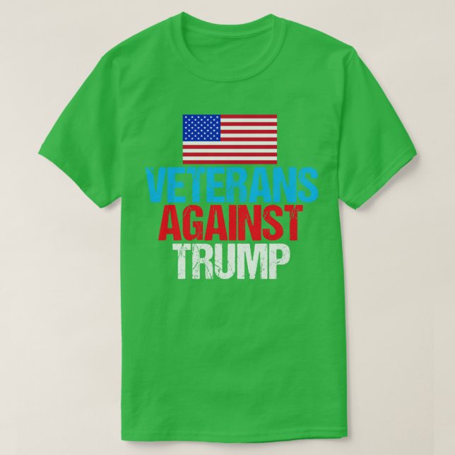 Camiseta Veteranos Contra Trump (Frente do Design)