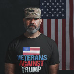 Camiseta Veteranos Contra Trump<br><div class="desc">Lutei por este país e agora lutarei contra o candidato republicano,  Donald Trump. Soldados que lutaram pelos Estados Unidos da América unem-se no movimento Anti-Trump contra o homem que destruirá a liberdade pela qual trabalhamos com esta design ousada.</div>