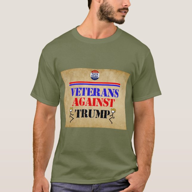 Camiseta Veteranos Contra Trump T-Shirt (Frente)