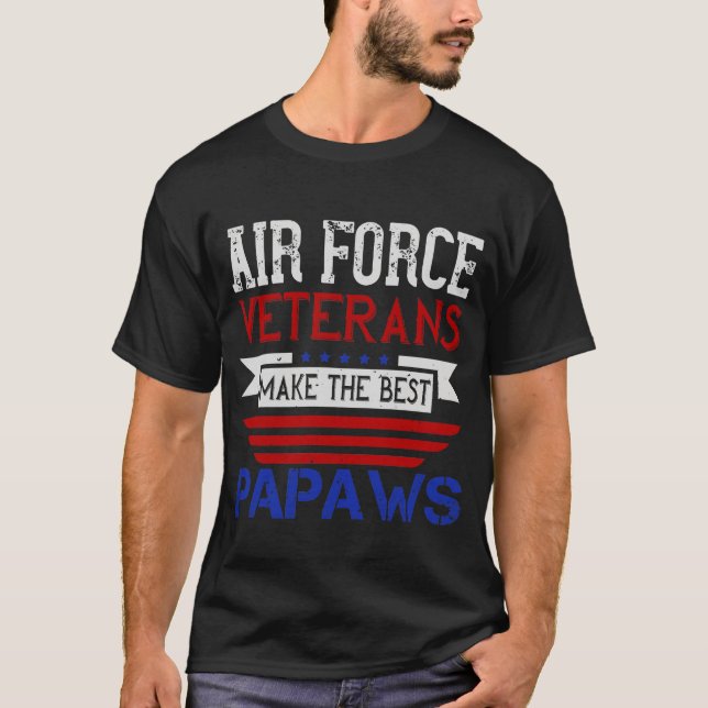 Camiseta Veteranos da Força Aérea fazem o melhor PAPAWS-01 (Frente)