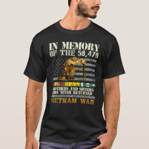 Camiseta Veteranos da Guerra do Vietnã Dia do Memorial Amer
