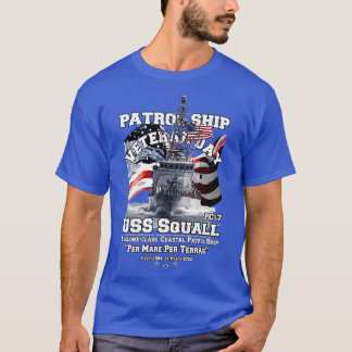 Camiseta Veteranos da patrulha de Marinho PC7 da USS Squall