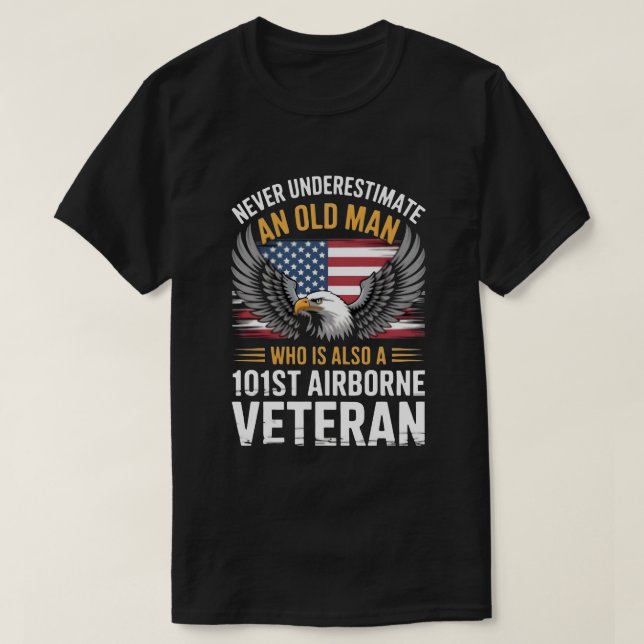 Camiseta Veteranos Dia 2025, 101rua da Águia Americana (Frente do Design)