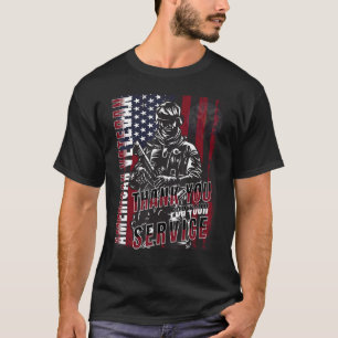Camiseta Veteranos Dia Americano Bandeira Obrigado Serviço