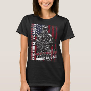 Camiseta Veteranos Dia Americano Bandeira Vida Como Orgulho