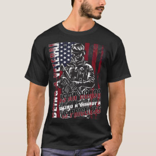 Camiseta Veteranos Dia Americano Bandeira Vovô Orgulho Mili