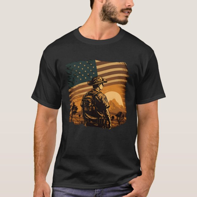 Camiseta Veteranos Dia Americano Veterano e Soldado Militar (Frente)