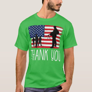Camiseta Veteranos dia obrigado você para seu serviço