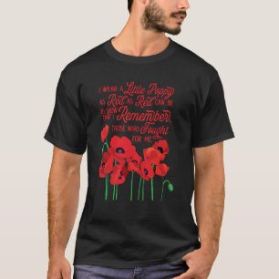 Camiseta Veteranos Dia Vermelho Poppies Pópias Pópias flora
